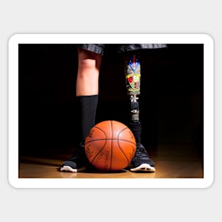 Amputee basketball athlete (C022/6881) Sticker